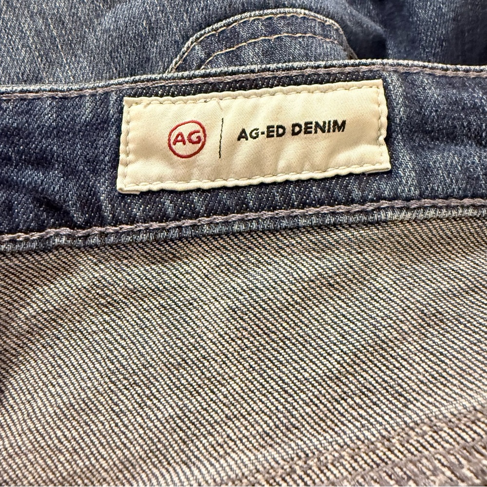 AG Saige Wide Leg Jeans in Dark Blue Wash - Women - Picture 11 of 12